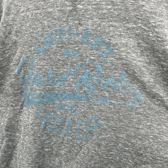 Hard Rock Hotel 2XL Gray Knit Graphic Print Sweater Sweatshirt Long Sleeve Men's - Picture 4 of 8